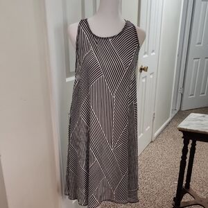 No Boundaries Black and White Geometric Mini Dress XL